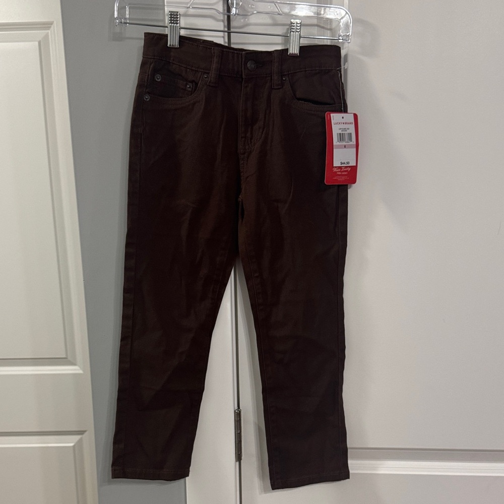Kids Lucky Brand Brown Casual Pants New With Tags